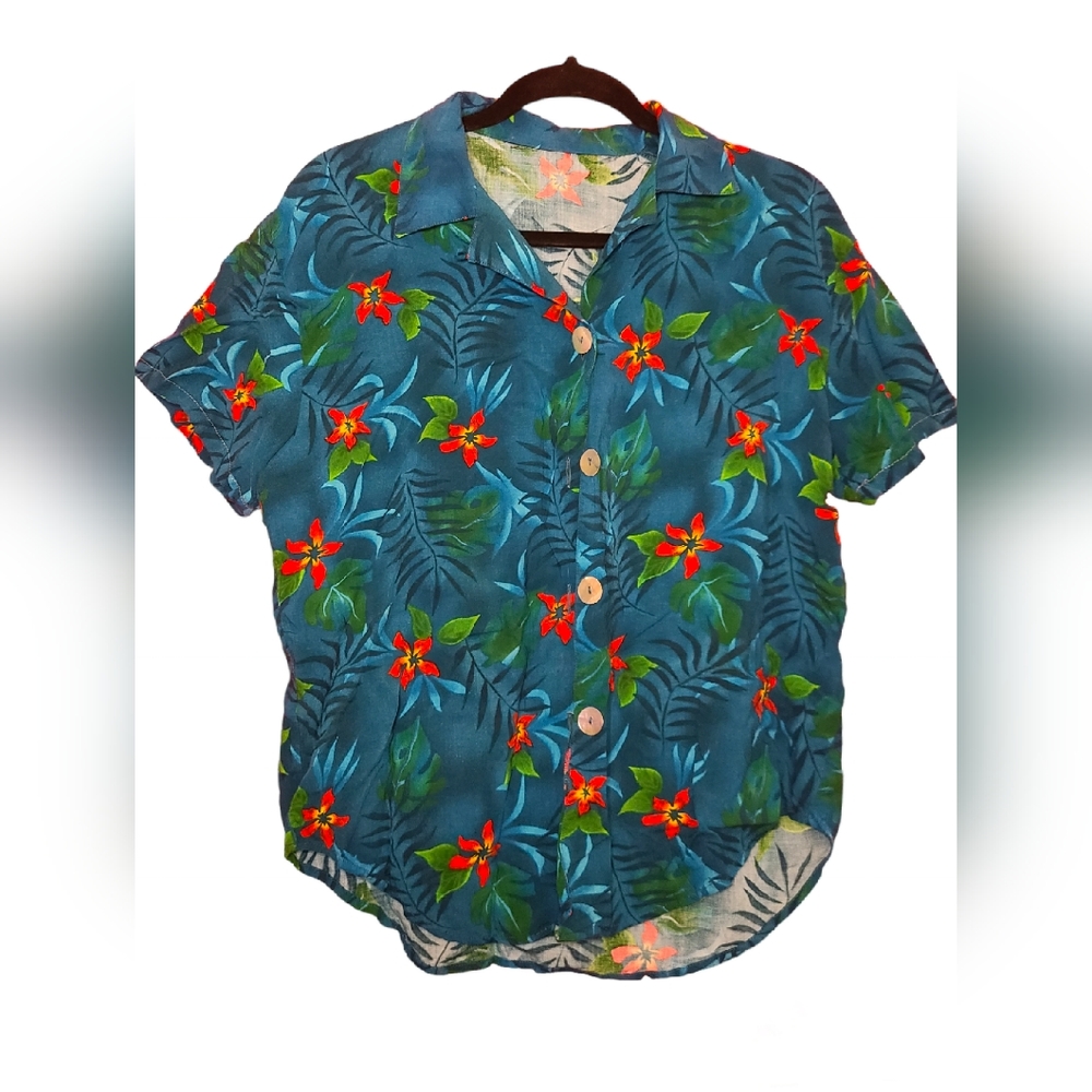 Tropical Button Down, M